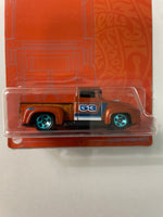 Hot Wheels 1/64 Orange & Blue Custom ‘56 Ford Truck Orange - Damaged Card