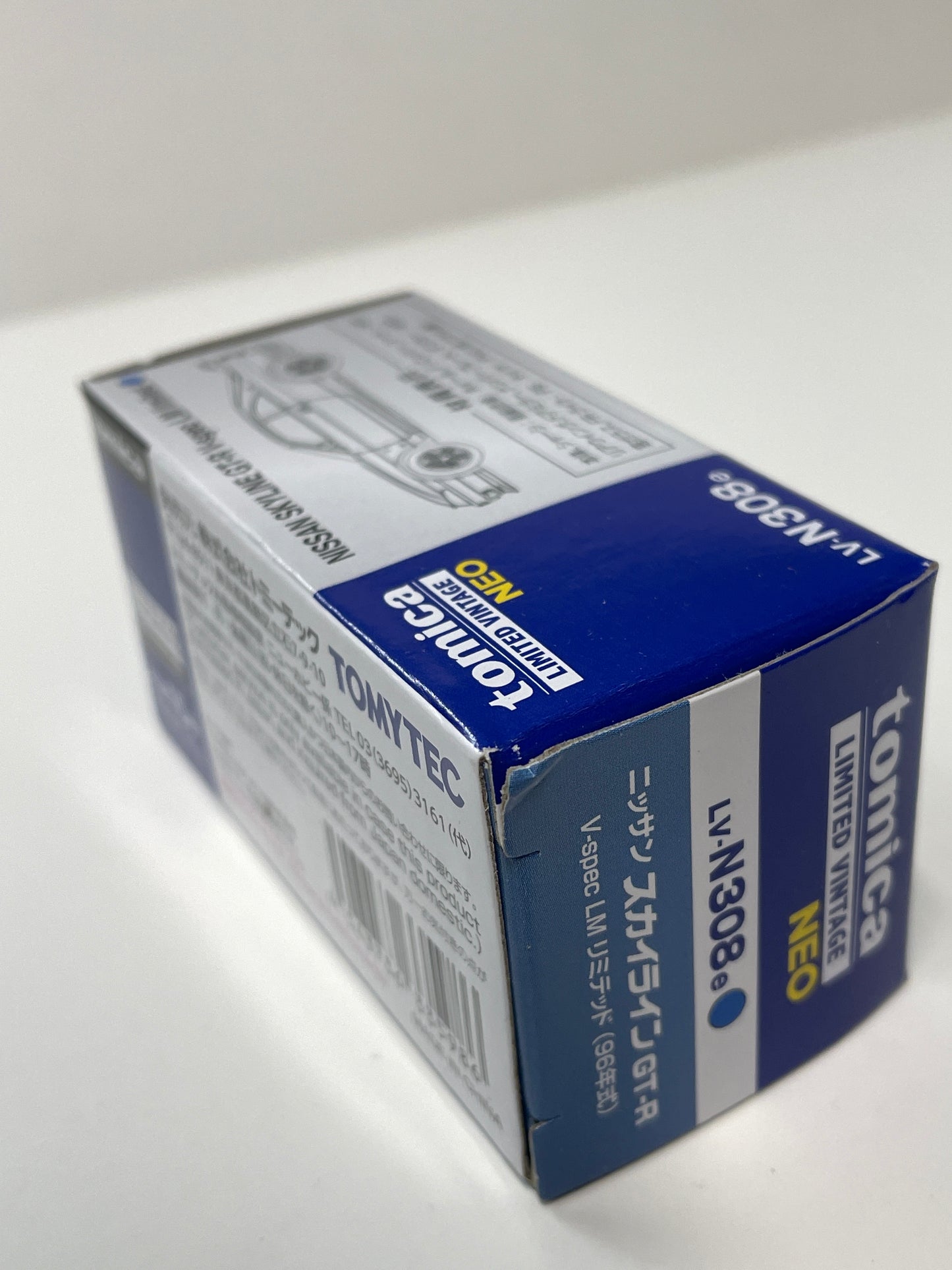 Tomica Limited Vintage Neo 1/64 LV-N308e Nissan Skyline GT-R V-spec LM Limited 1996 Blue - Damaged Box