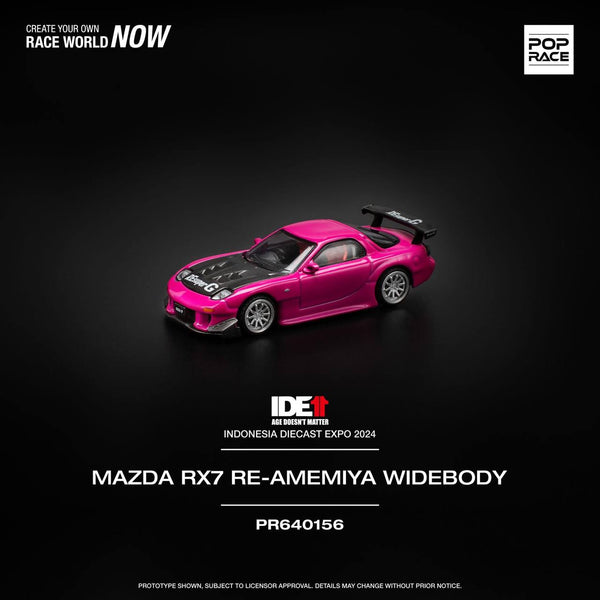 Pop Race 1/64 IDE Mazda RX7 Widebody Pink