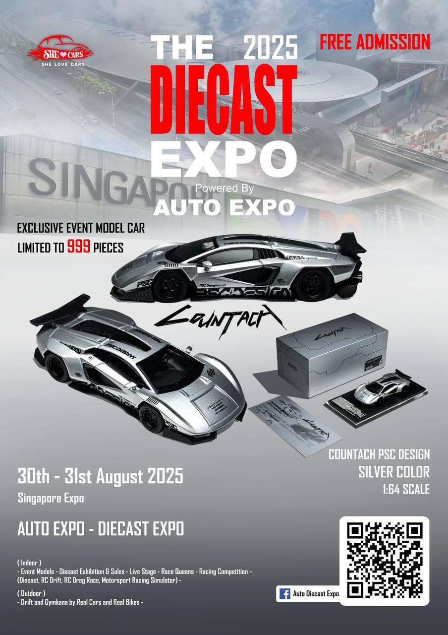 Time Micro 1/64 Lamborghini Countach LPI800-4 V PSC Design Silver