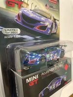 Mini GT 1/64 Mijo Exclusives USA Exclusive Acura NSX GT3 #86 2017 IMSA Watkins Glen Blue