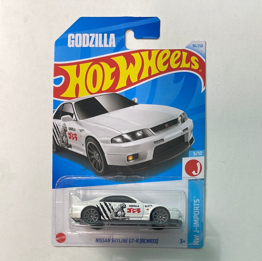 Hot Wheels 1/64 Godzilla Nissan Skyline GT-R (BCNR33) White