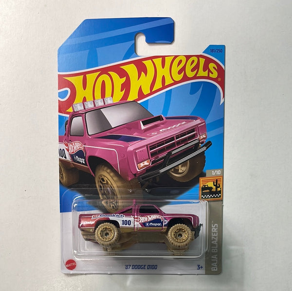Hot Wheels 1/64 ‘87 Dodge D100 Pink - Damaged Box