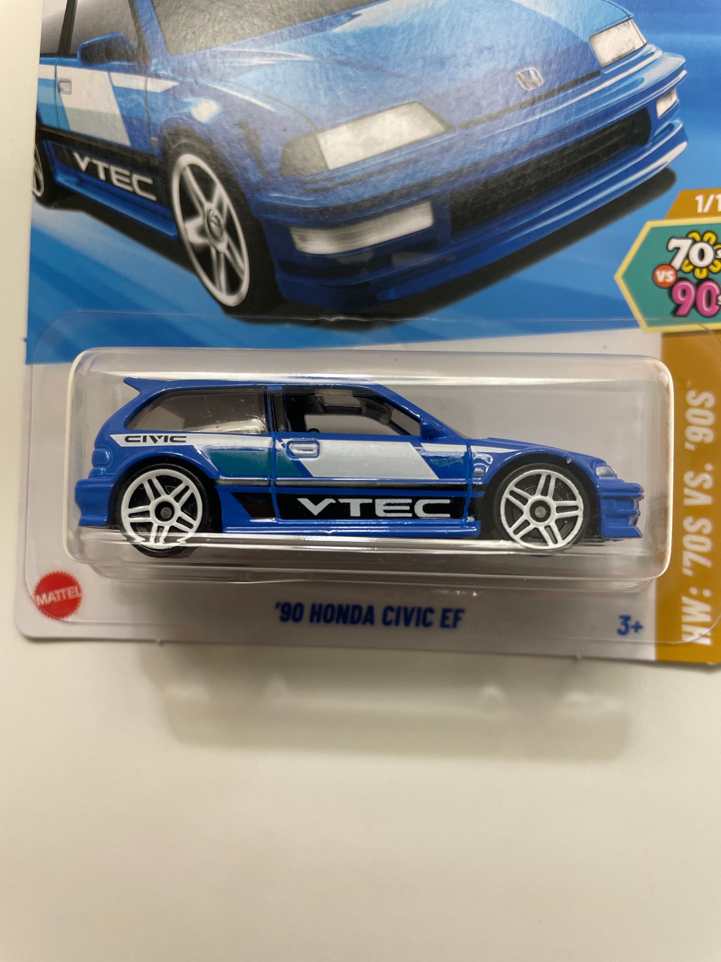 Hot Wheels 1/64 ‘90 Honda Civic EF Blue