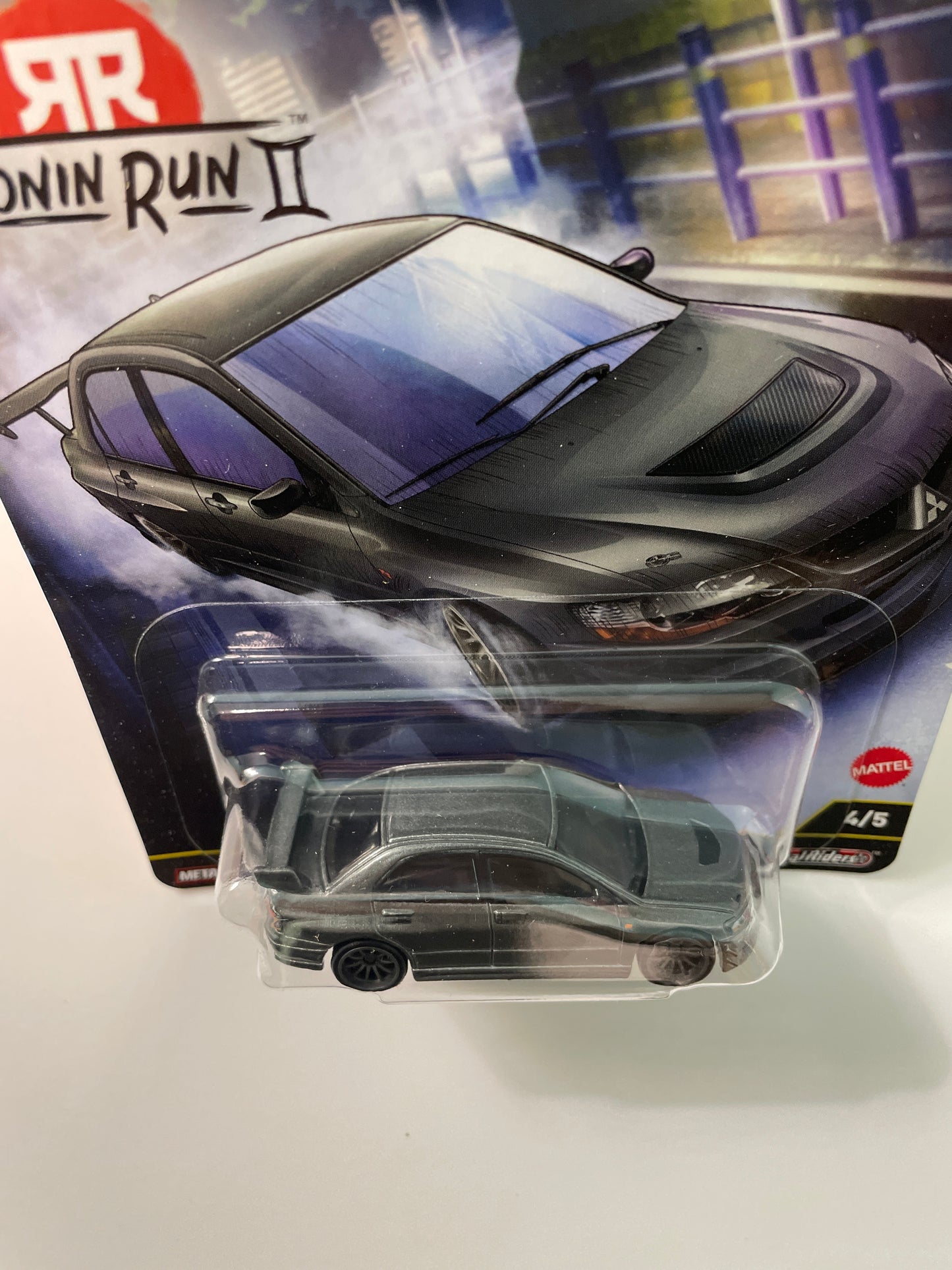 Hot Wheels 1/64 Car Culture Ronin Run II Lancer Evolution IX Grey - JBK86