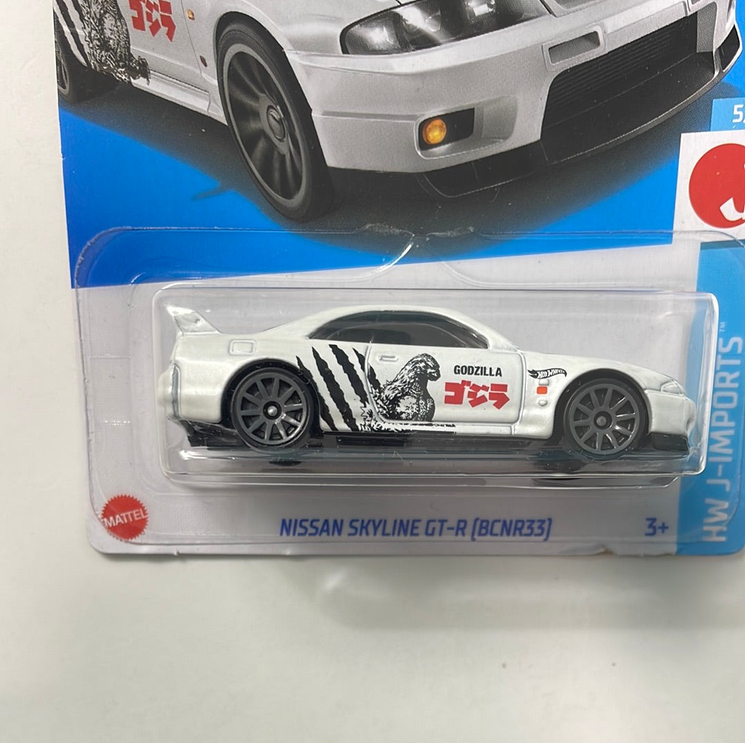 Hot Wheels 1/64 Nissan Skyline GT-R (BCNR33) Godzilla White - Damaged Box