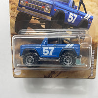 Matchbox 1/64 Off Road Rally 1972 Ford Bronco 4X4 Blue