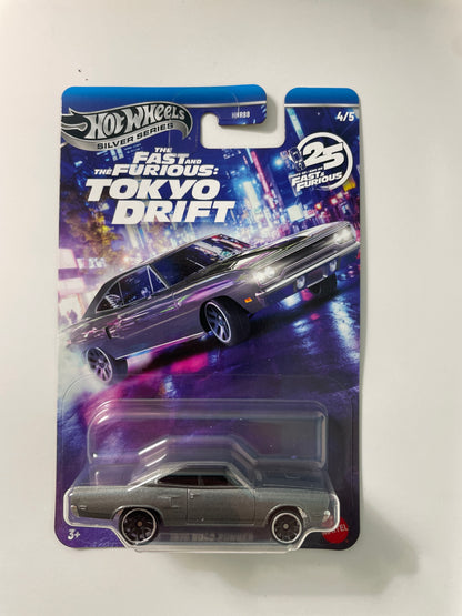 Hot Wheels 1/64 Silver Series The Fast And The Furious Tokyo Drift 1970 Road Runner Silver - JKX08