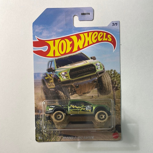 Hot Wheels 1/64 Baja 4x4 ‘17 Ford F-150 Raptor Green