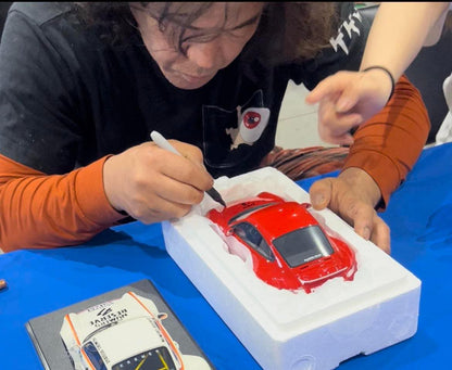 *SIGNED* 1/18 GT Spirit Porsche RWB AKA Phila Red (Resin Car Model)