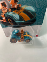 Hot Wheels 1/64 Pearl & Chrome Tooned Twin Mill Teal & Gold