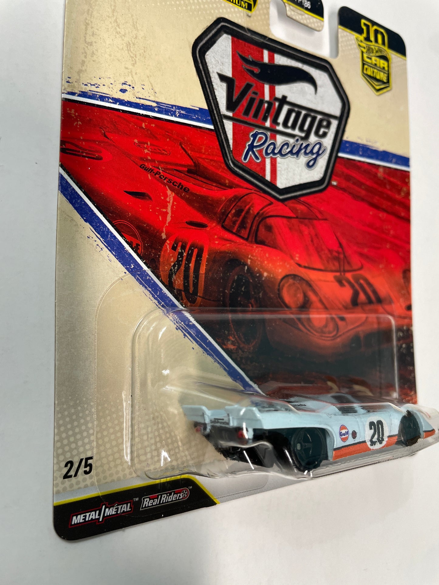 Hot Wheels 1/64 Car Culture 2026 Mix T Vintage Racing Porsche 917K Gulf Blue & Orange - JKF03 - Damaged Box