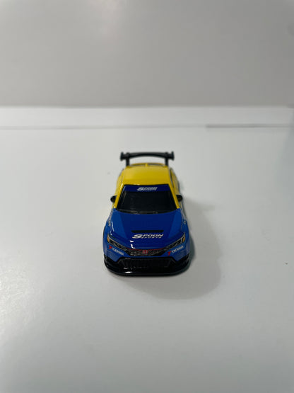 *Loose* Hot Wheels 1/64 Premium Car Culture 2 Pack Honda Civic Type R Yellow & Blue