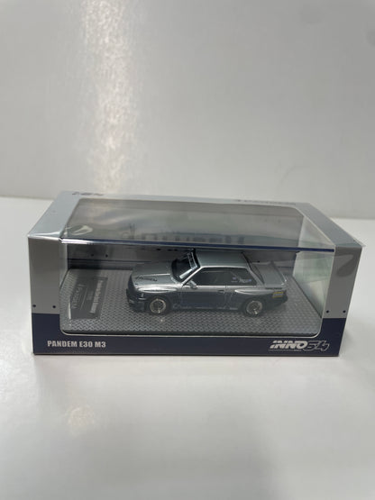 Inno64 1/64 Pandem BMW E30 M3 Silver & Blue - IN64-E30P-SILBLU
