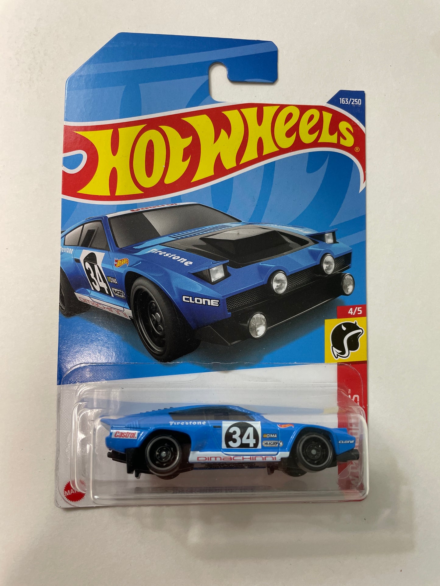 Hot Wheels 1/64 Dimachinni Veloce Blue - Damaged Box