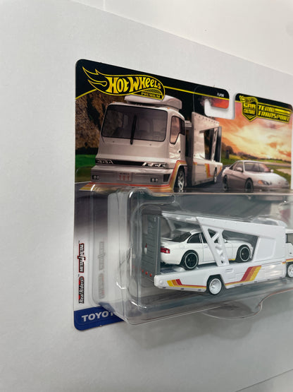 Hot Wheels 1/64 Car Culture Team Transport F Case Toyota Soarer w/ Kousoku Hauler White