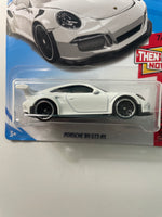 Hot Wheels 1/64 Porsche 911 GT3 RS White - Damaged Card