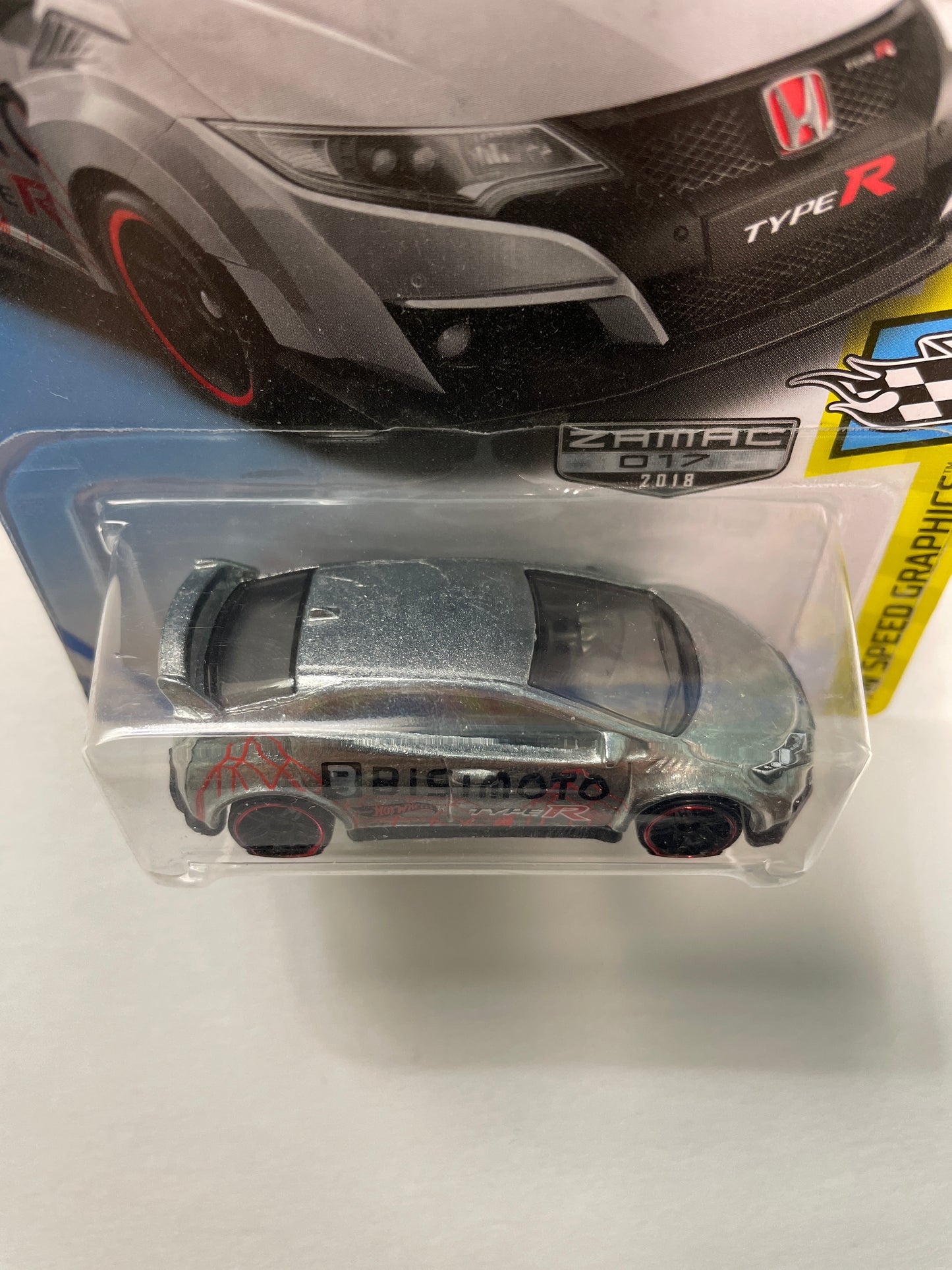Hot Wheels 1/64 Zamac ‘16 Honda Civic Type R - Damaged Box
