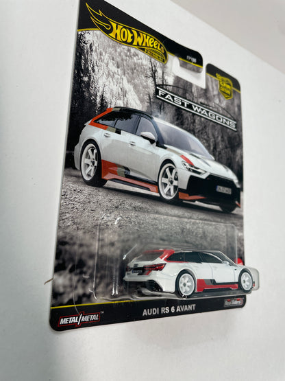 Hot Wheels 1/64 Car Culture Fast Wagons Audi RS 6 Avant White