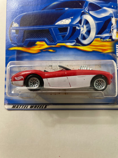 Hot Wheels 1/64 Austin Healey Red - Damaged Car & Box (Read description)