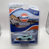 Greenlight 1/64 Gulf Special Edition series 1 1989 Ford Mustang GT Blue & Orange