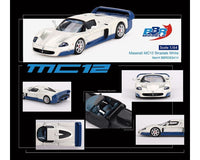 BBR Models 1/64 Maserati MC12 Stradale White