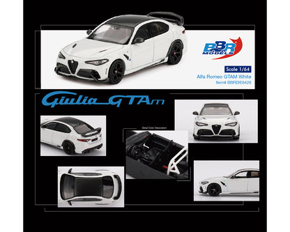 BBR Models 1/64 Alfa Romeo Giulia GTAm White - BBRDIE6426