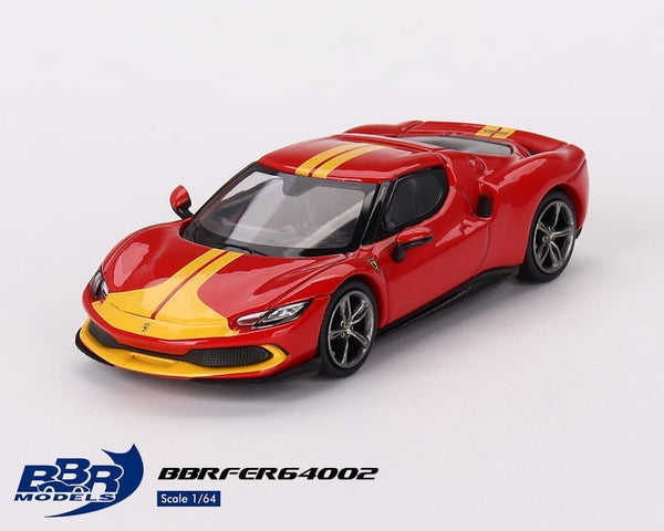 BBR Models 1/64 Ferrari 296 GTB Rosso Corsa Assetto Fiorano RED & Yellow