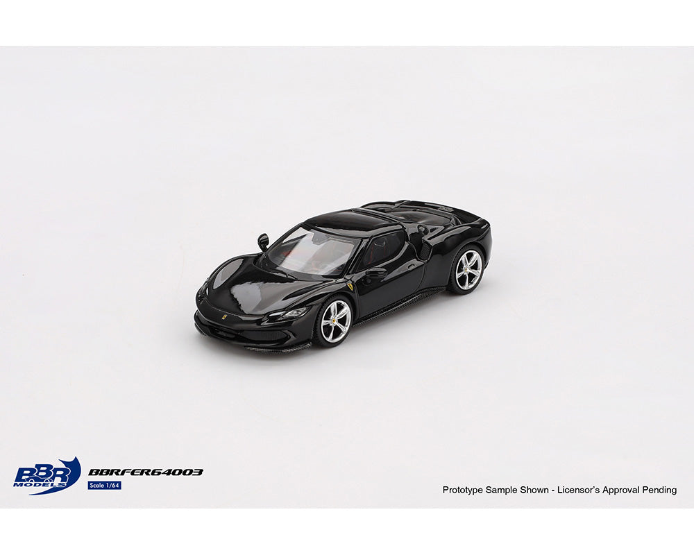 BBR Models 1/64 Ferrari 296 GTB Nero Daytona Black - BBRFER64003