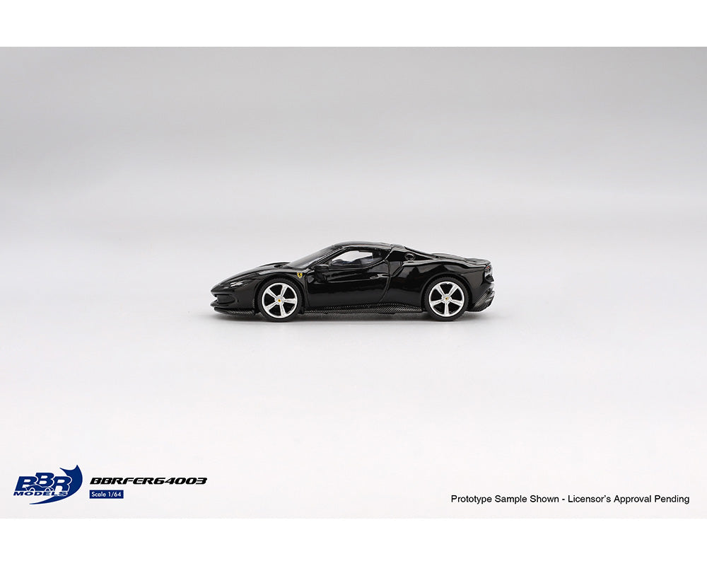 BBR Models 1/64 Ferrari 296 GTB Nero Daytona Black - BBRFER64003
