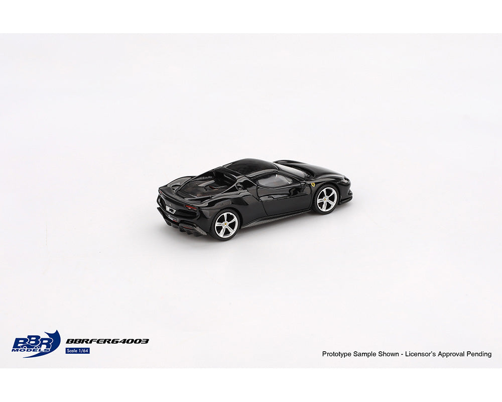 BBR Models 1/64 Ferrari 296 GTB Nero Daytona Black - BBRFER64003