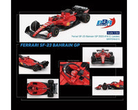BBR Models 1/64 n16 Ferrari SF-23 Formula 1 Gulf Air Bahrain Grand Prix 2023 C.Leclerc Red