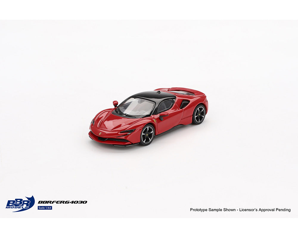 BBR Models 1/64 Ferrari SF90 Stradale Rosso Corsa Red - BBRFER64030