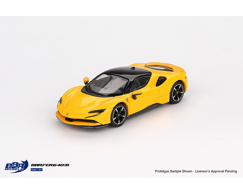 BBR Models 1/64 Ferrari SF90  Giallo Modena Yellow - BBRFER64031