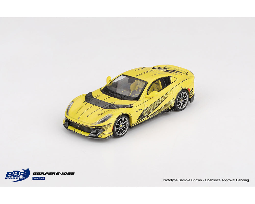 BBR Models 1/64 Ferrari 812 Competizione Tailor Made Yellow - BBRFER64032