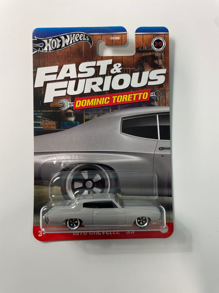 Hot Wheels 1/64 Fast And Furious Dominic Toretto 1970 Chevelle SS Grey