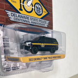Greenlight 1/64 Delaware State Police 2023 Chevrolet Tahoe Police Pursuit Vehicle Blue