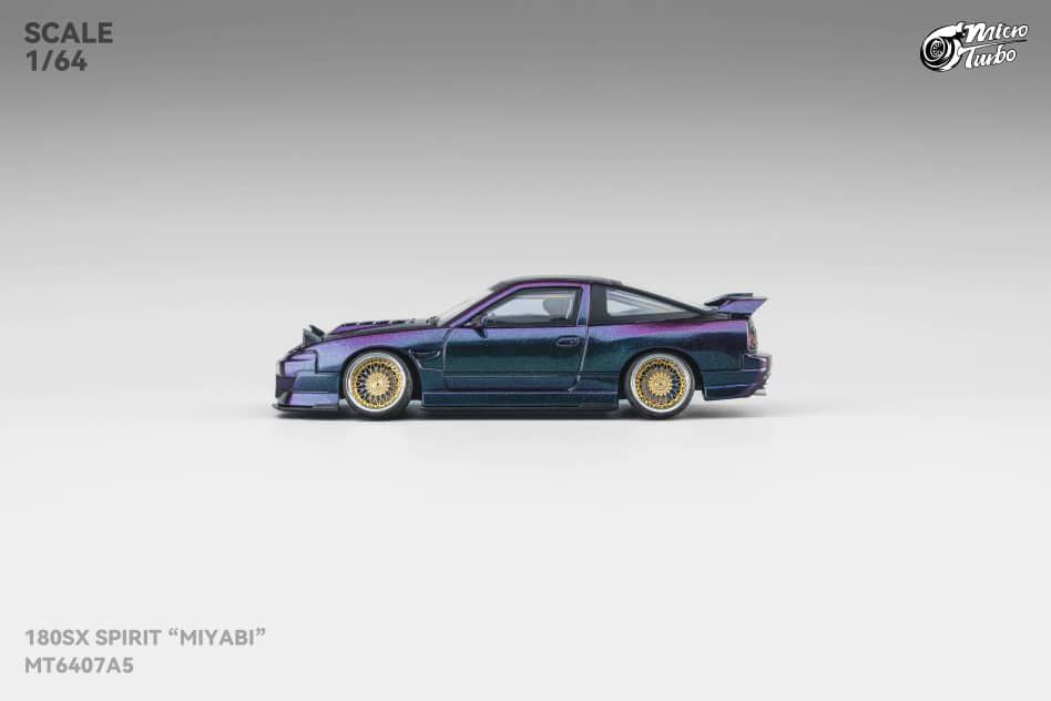 Micro Turbo 1/64 GMHS 2025 Nissan 180SX Spirit Rei Miyabi Chameleon Purple
