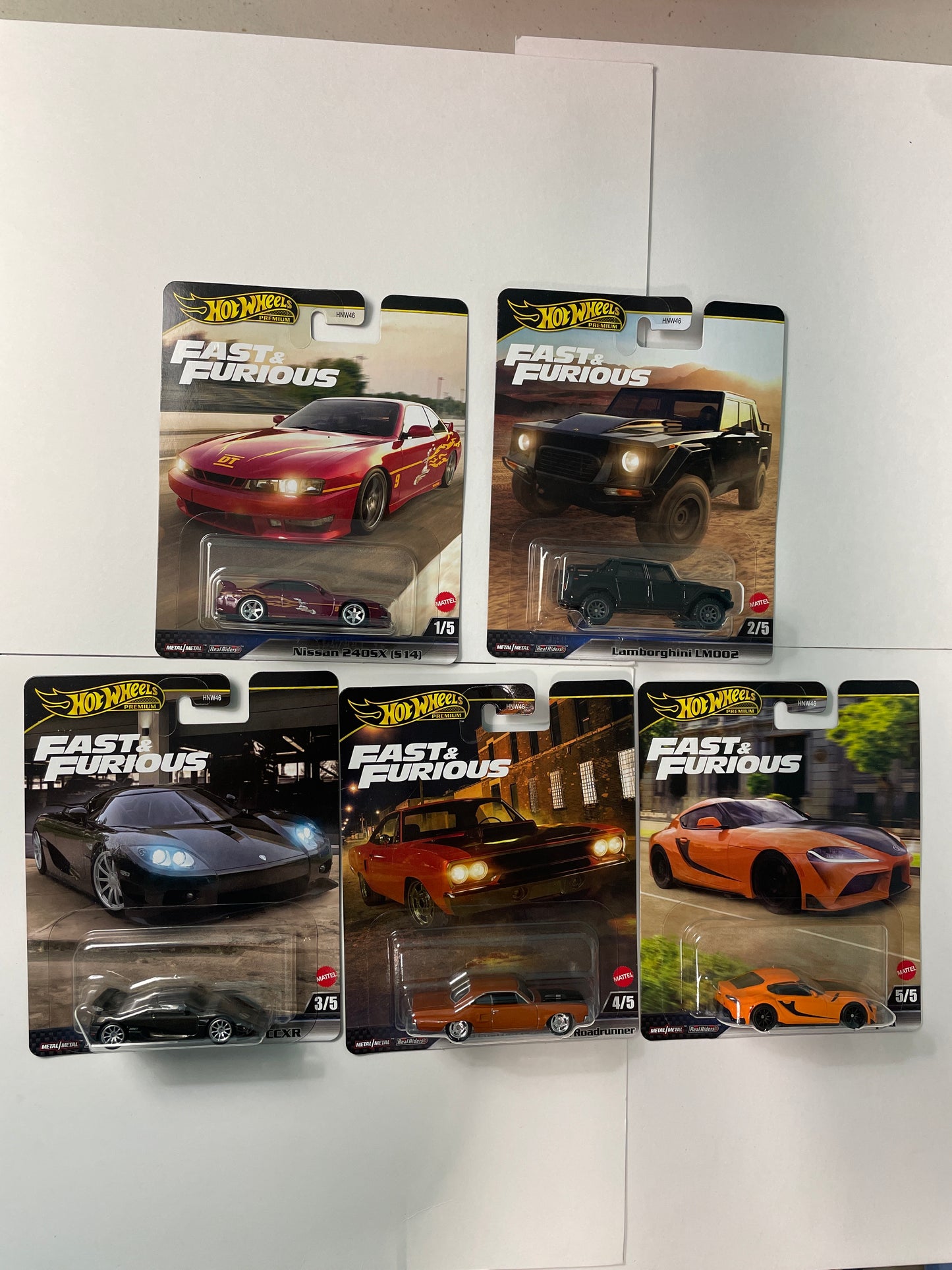 Hot Wheels 1/64 Fast & Furious 2025 Mix L (HNW46-956L) Set Of 5