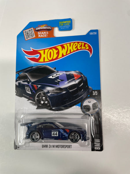 Hot Wheels 1/64 BMW Z4 M Motorsport n44 Blue - Damaged Card