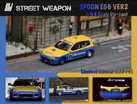 1/64 Street Weapon Honda Civic EG6 Spoon #95 Yellow & Blue