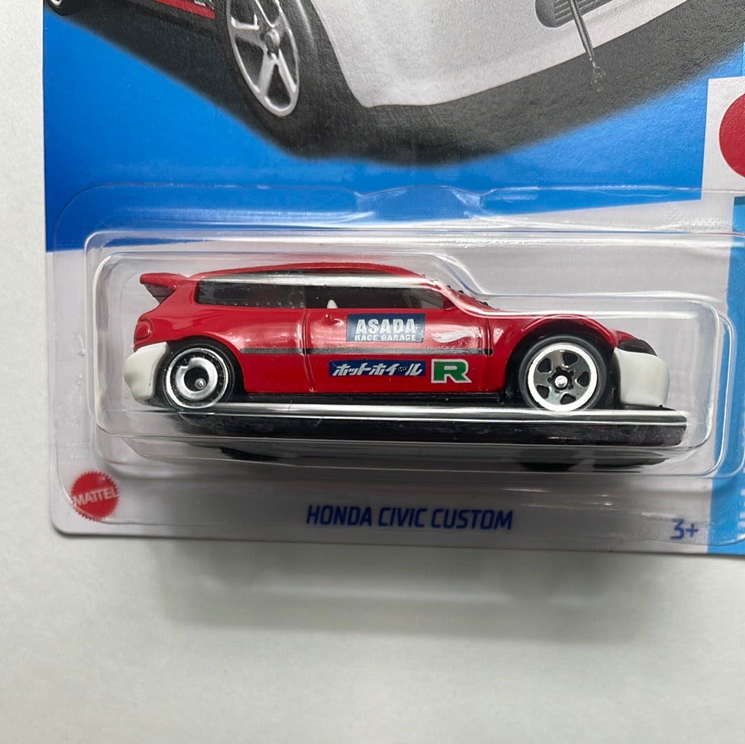 Hot Wheels Honda Civic Custom Red - Damaged Card