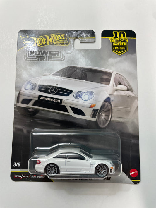 Hot Wheels 1/64 Car Culture 2026 Power Trip 2008 Mercedes-Benz CLK 63 AMG Black Series/ Serie White - JKF29