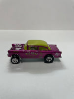 *Loose* Hot Wheels 1/64 50th Favorites ‘55 Chevy Bel Air Gasser Pink & Green