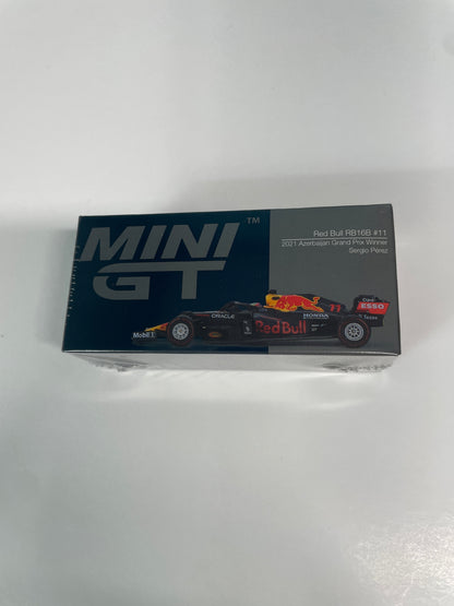 Mini GT 1/64 Red Bull RB16B #11 2021 Azerbaijan Grand Prix Winner Sergio Pérez Black