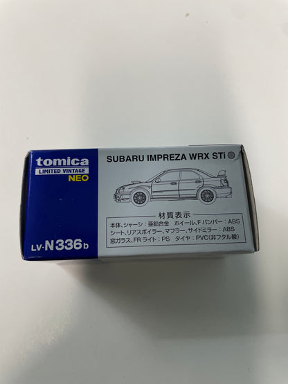 Tomica Limited Vintage Neo 1/64 LV-N336b Subaru Impreza WRX STI 2003 Silver - Damaged Box