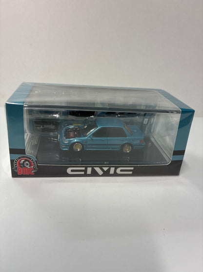 BM Creations 1/64 Honda Civic EF2 Custom Blue - 64B0472