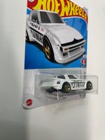 Hot Wheels 1/64 Mazda RX-7 Police White - Damaged Card