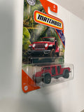 Matchbox 1/64 Jungle ‘20 Jeep Gladiator Red - Damaged Card