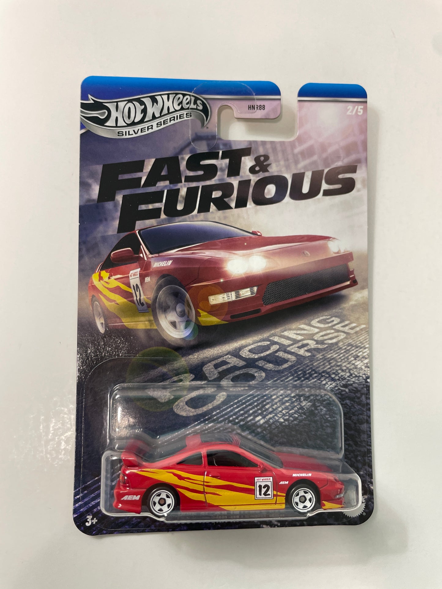 Hot Wheels 1/64 Silver Series Fast and Furious Racing Course 1996 Acura Integra GSR Red
